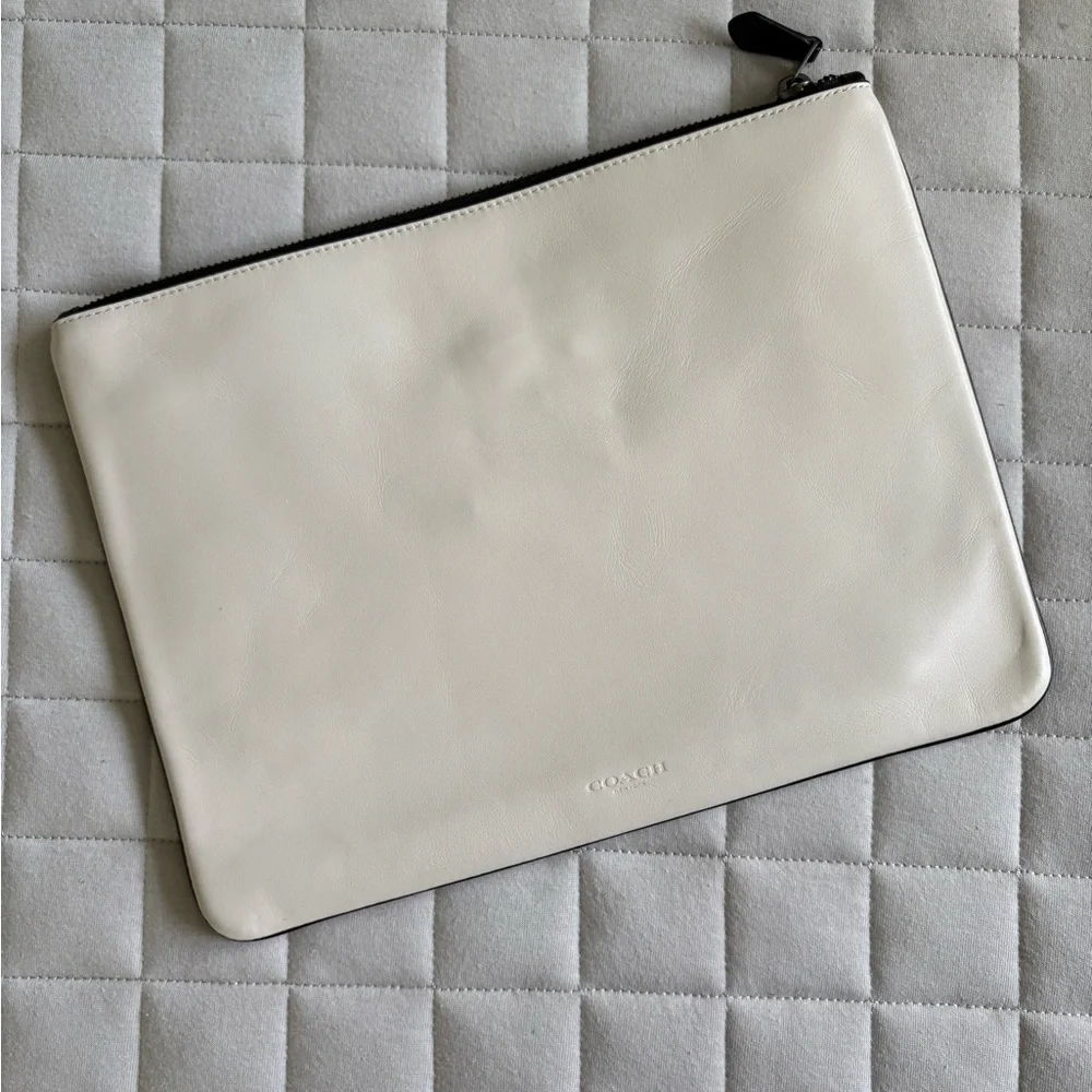 Coach White and Blue Laptop Bag
